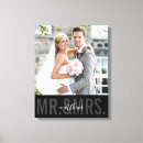 Search for bride canvas prints Mr and mrs