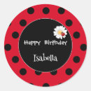 Search for red daisy stickers Ladybug