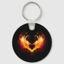 Search for fire round key rings Heart