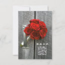 Search for red rose wedding rsvp cards Rustic