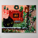 Search for funny christmas art Cat