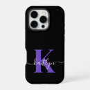 Search for modern monogram iphone cases Black