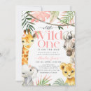 Search for jungle baby girl shower invitations A little wild one