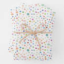 Search for rainbow dots wrapping paper White