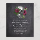 Search for floral skull invitations Black