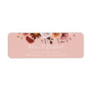 Search for pink flowers return address labels Blush