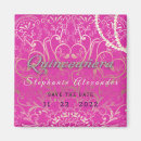 Search for quinceanera save the date magnets Glitter