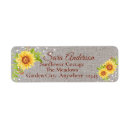 Search for burlap flowers return address labels Elegant