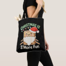Search for funny camping tote bags Santa