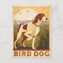Search for dog with bird postcards Vintage