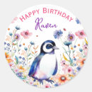 Search for purple penguin stickers For kids