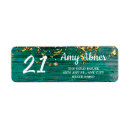 Search for 21st birthday party return address labels For her