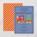 Search for two two train birthday invitations Red