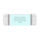 Search for aqua return address labels Sophisticated