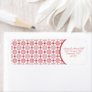 Search for red and white snowflakes return address labels Modern