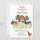 Search for barnyard animals baby shower invitations Greenery