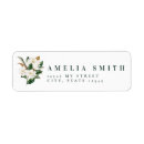 Search for magnolia flower return address labels Pink