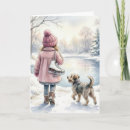Search for ice skating dog cards Watercolor