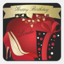 Search for high heel shoe birthday stickers Girly