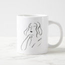Search for simple sketch mugs Woman