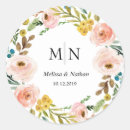 Search for floral wreath wedding stickers Summer