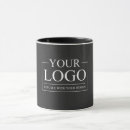 Search for upload your own design mugs Business company text logo