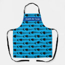 Search for fish pattern aprons Blue