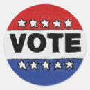 Search for ballot stickers Red white and blue
