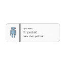 Search for robot return address labels Illustration