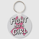 Search for breast cancer ribbon key rings Fight like a girl