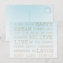 Search for dreams horizontal postcards Happy