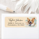 Search for corgi return address labels Watercolor