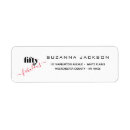 Search for black red return address labels 50th birthday