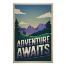 Search for adventure awaits posters Mountains