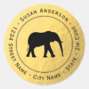 Search for gold elephant stickers Safari