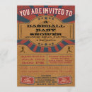 Search for vintage baseball baby shower invitations Ticket
