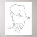 Search for mother baby elephant posters Black and white