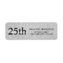 Search for silver and gold return address labels Black