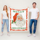 Search for old fashioned christmas blankets Santa claus