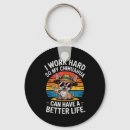 Search for i work hard key rings Can