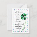 Search for leaf note cards Four leaf clover