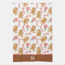 Search for monogram christmas tea towels Gingerbread man