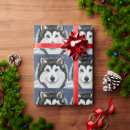 Search for husky christmas wrapping paper Alaskan malamute