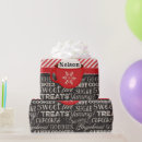 Search for words wrapping paper Red and white