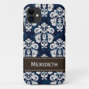 Search for navy blue damask cases For her