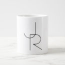 Search for 2 initials mugs Black and white