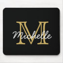 Search for black and gold mouse mats Monogrammed