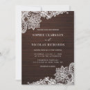 Search for wood and lace wedding invitations Elegant