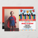 Search for superhero 1st birthday invitations Comic book