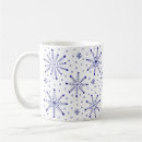 Search for blue white snowflake mugs Modern